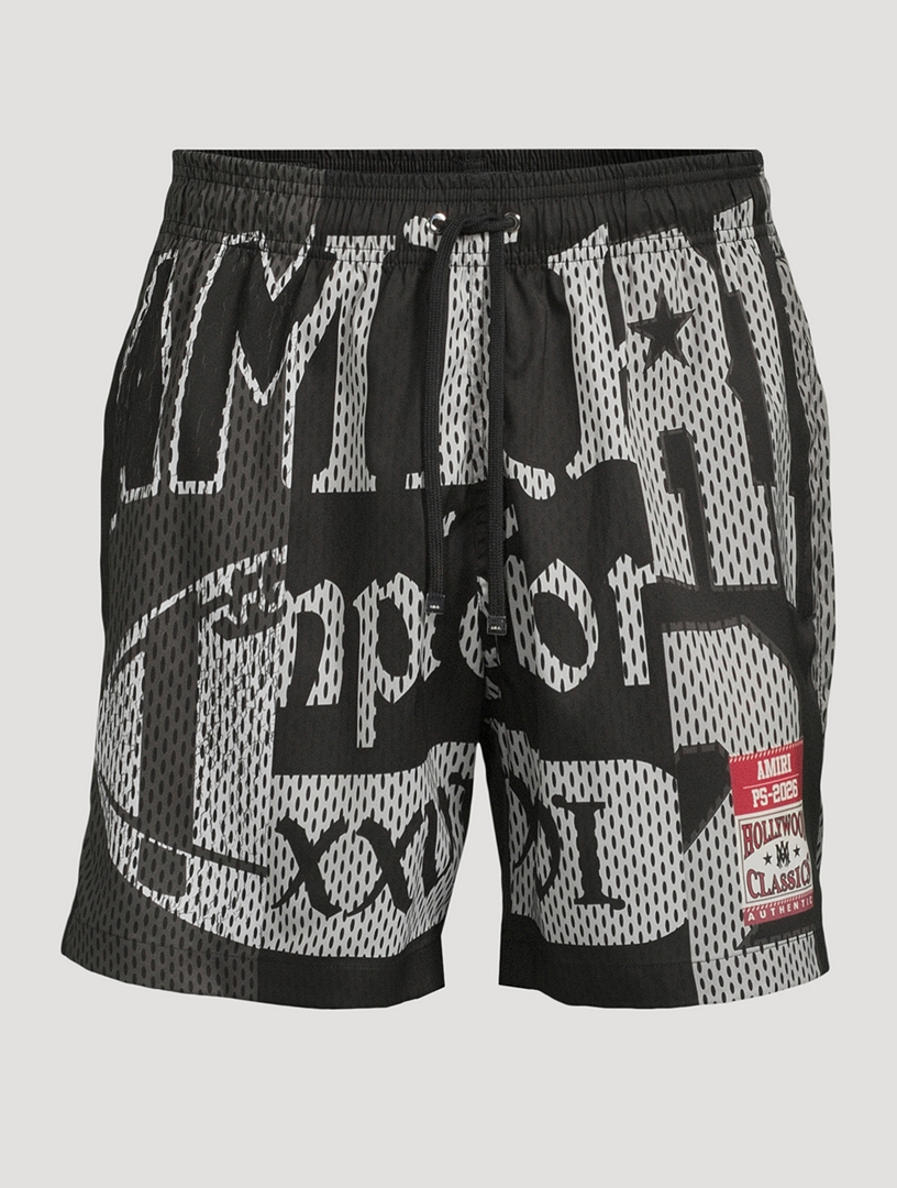 AMIRI Spliced Graphic Swim Trunks | Holt Renfrew