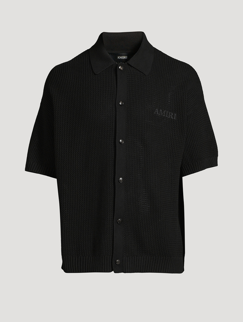 Amiri シャツ AMIRI Crochet Short-Sleeve Shirt | Holt Renfrew