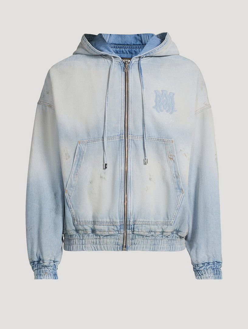 AMIRI MA Denim Zip Hoodie | Holt Renfrew