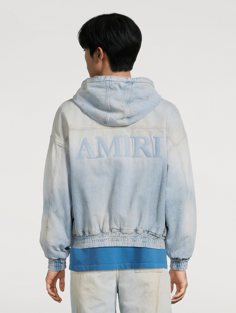 AMIRI MA Denim Zip Hoodie | Holt Renfrew