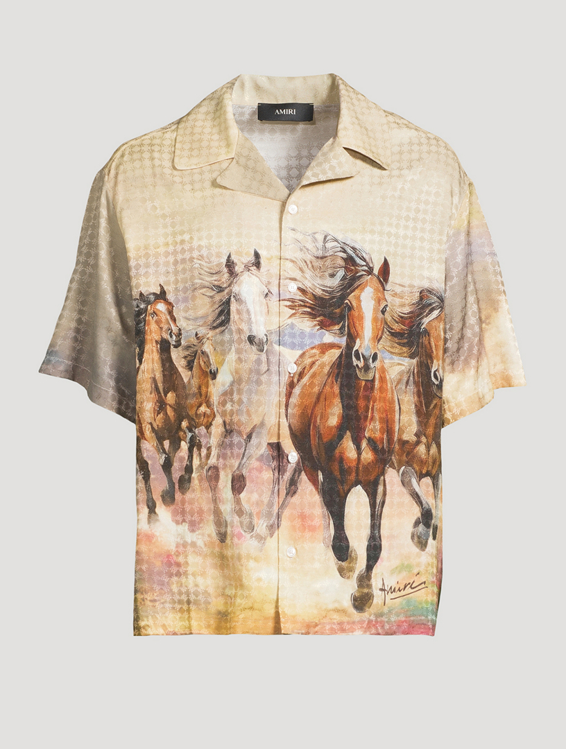 Chemise cabana à imprimé chevaux, Nouvel An lunaire