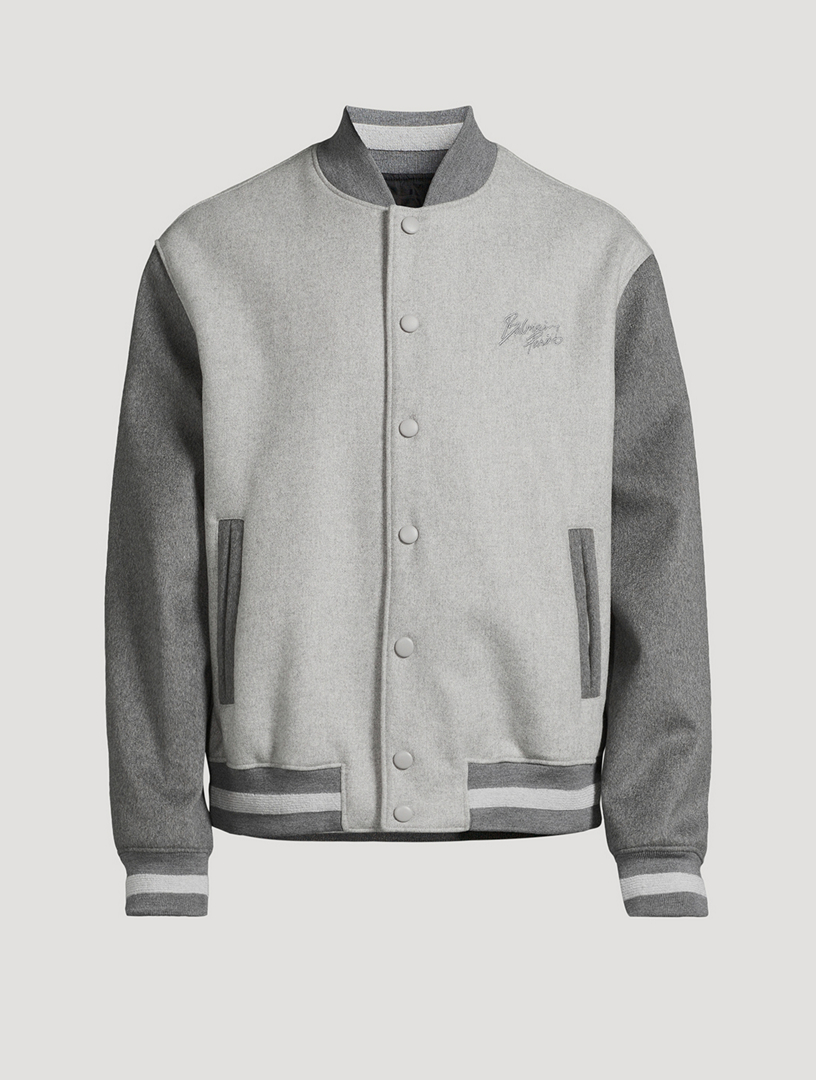 Wool And Cashmere Varsity Jacket