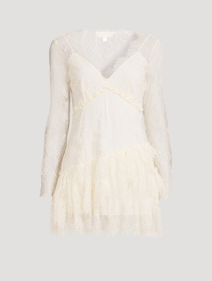 LOVESHACKFANCY Seelie Lace Mini Dress | Holt Renfrew