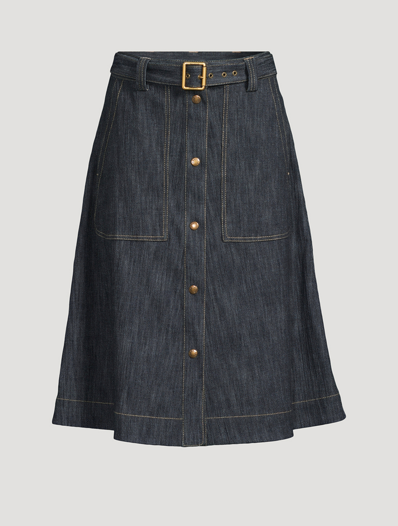 Denim Midi Skirt