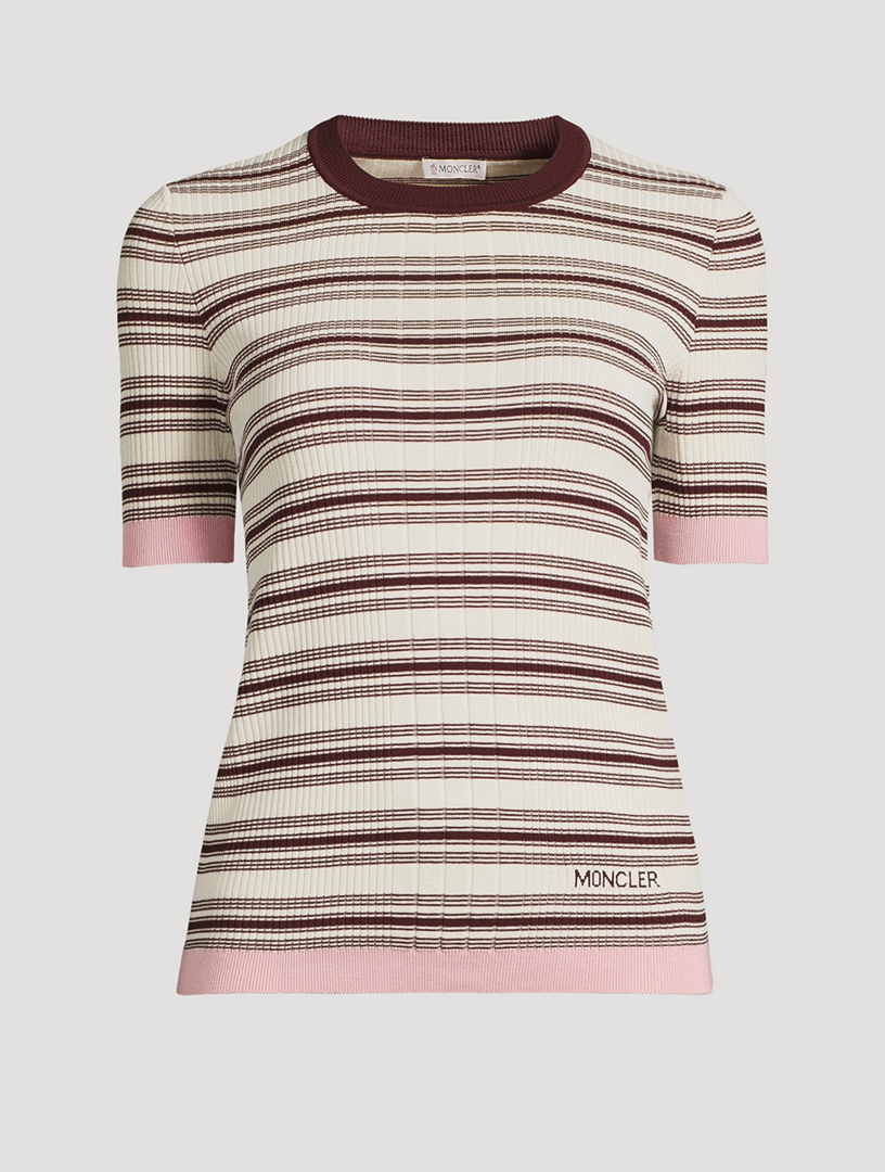 Ribbed T-Shirt In Stripe Print