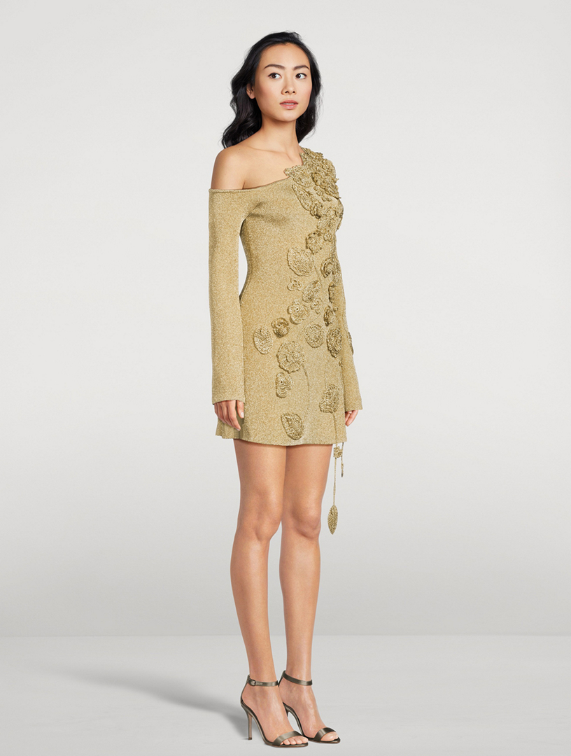CULT GAIA Kaela Floral-Appliqu Knit Mini Dress | Holt Renfrew