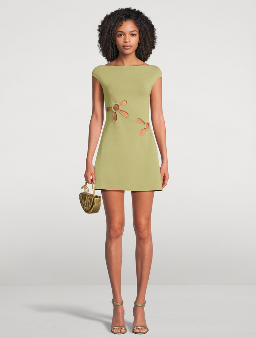 cult gaia green cut out dress Yudi Cut-Out Mini maxi bridesmaid dress