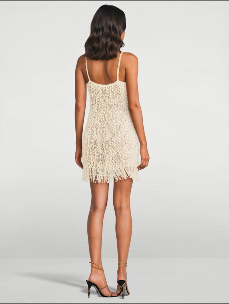 CULT GAIA Sandara Beaded-Fringe Mini Dress | Holt Renfrew