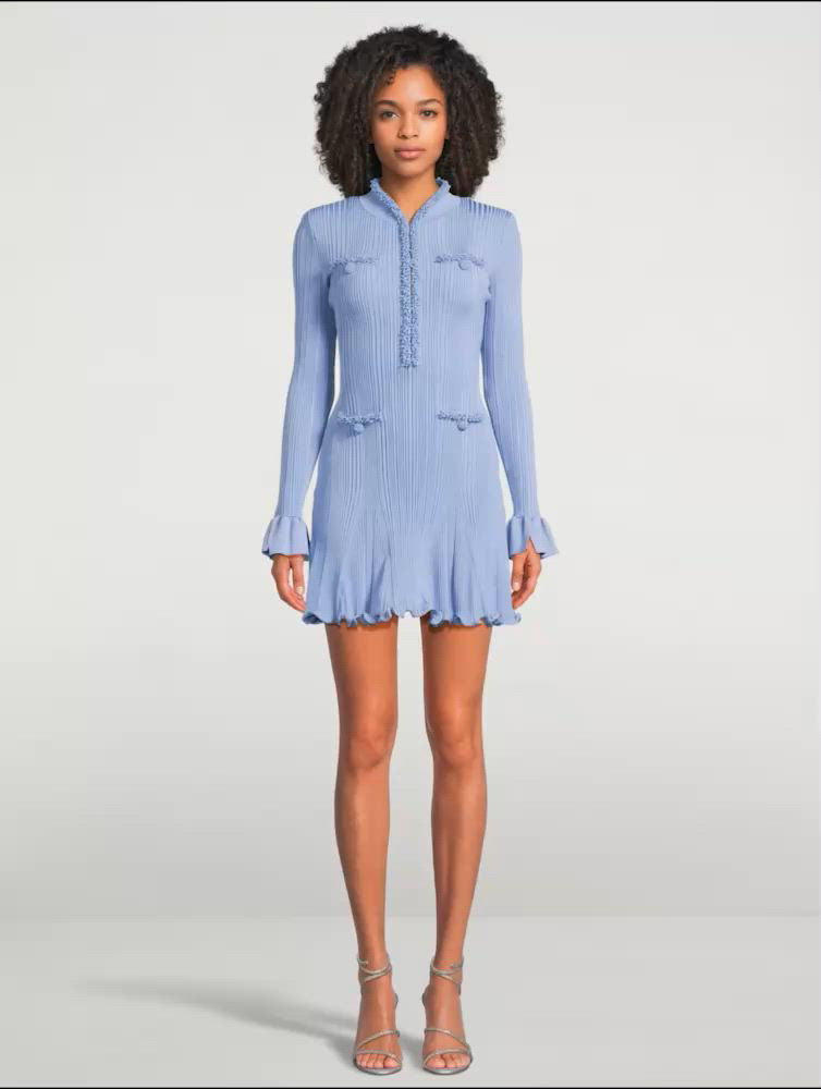 self portrait embellished knit dress SELF-PORTRAIT Mini button