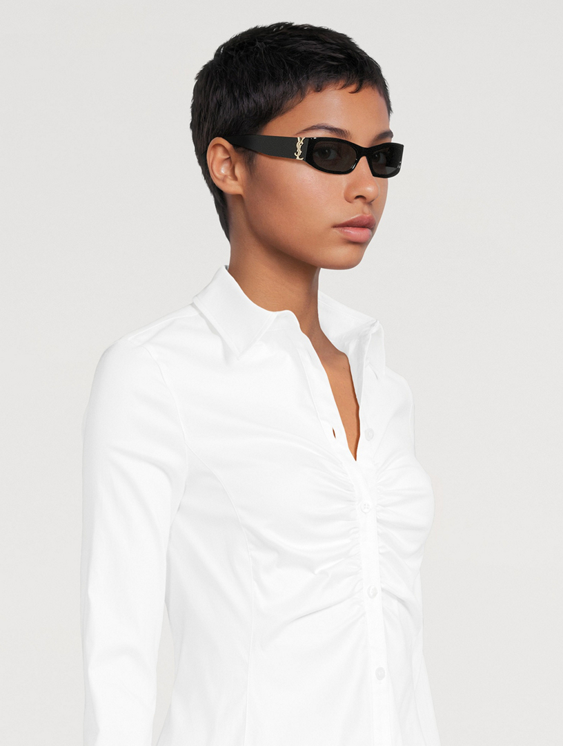 SAINT LAURENT SL M152 YSL Monogram Rectangular Sunglasses | Holt