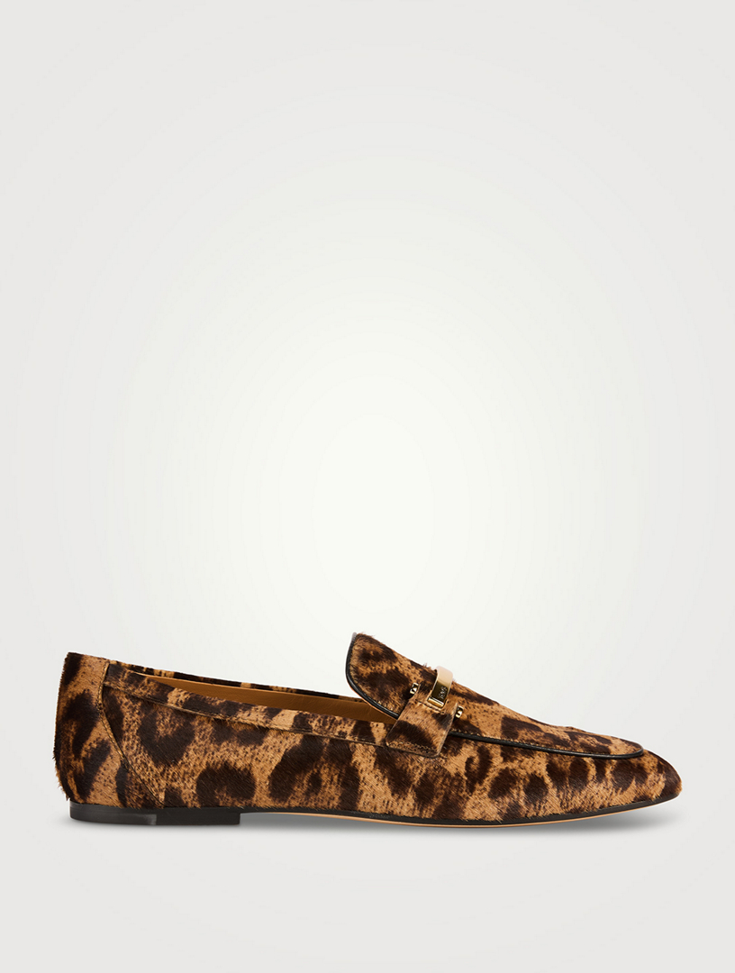 Calf Hair Loafers In Leopard Print