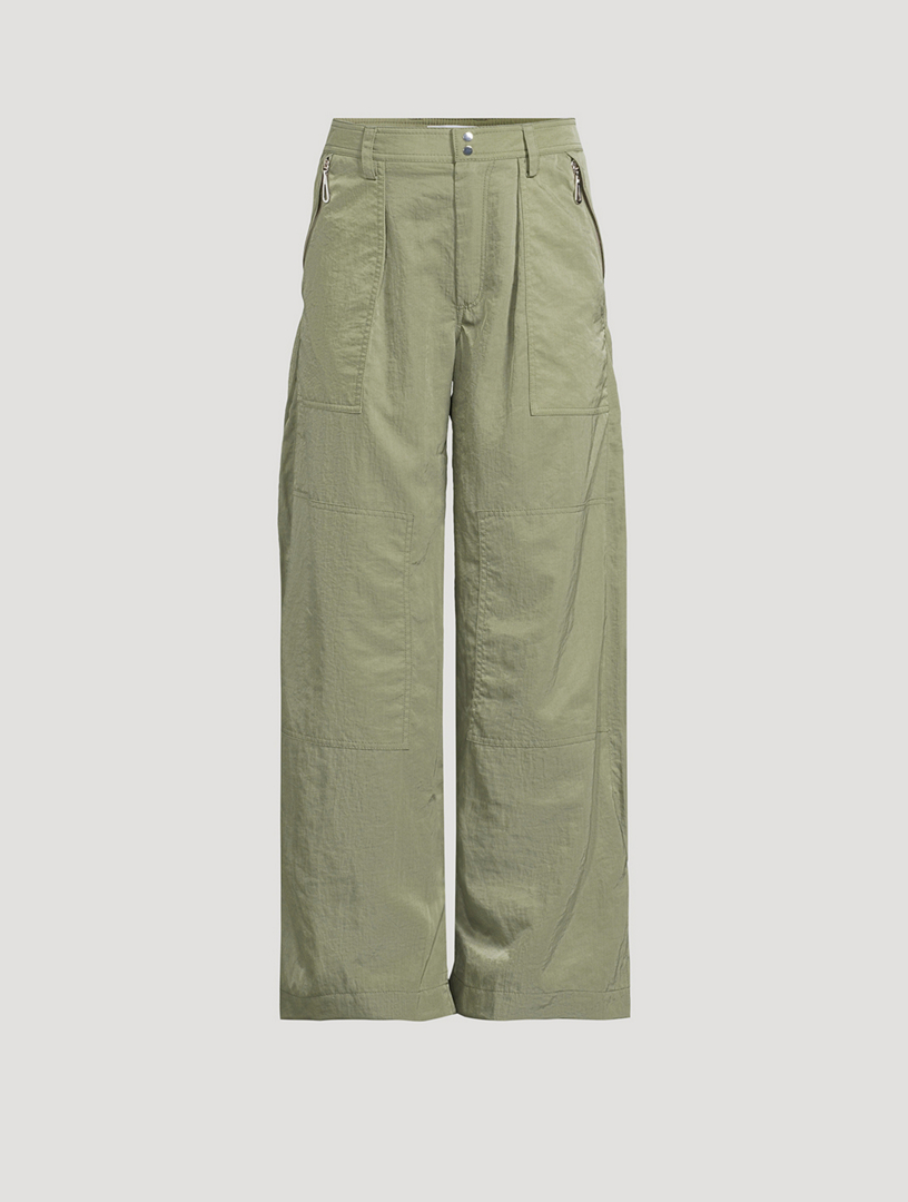 Wide-Leg Cargo Trousers