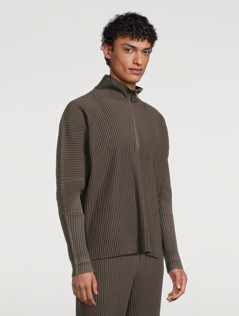 homme plisse セットアップ ブラウン HOMME PLISSE ISSEY MIYAKE(オムプリッセイッセイミヤケ) ZIPPER CHAIN