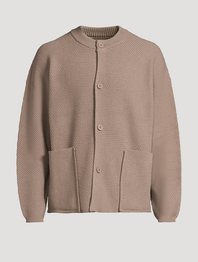 HOMME PLISSÉ ISSEY MIYAKE Rustic Knit Cardigan | Holt Renfrew