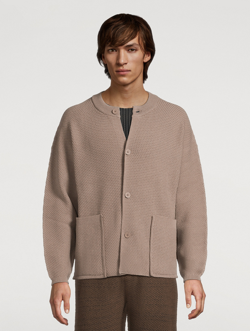 HOMME PLISSÉ ISSEY MIYAKE Rustic Knit Cardigan | Holt Renfrew