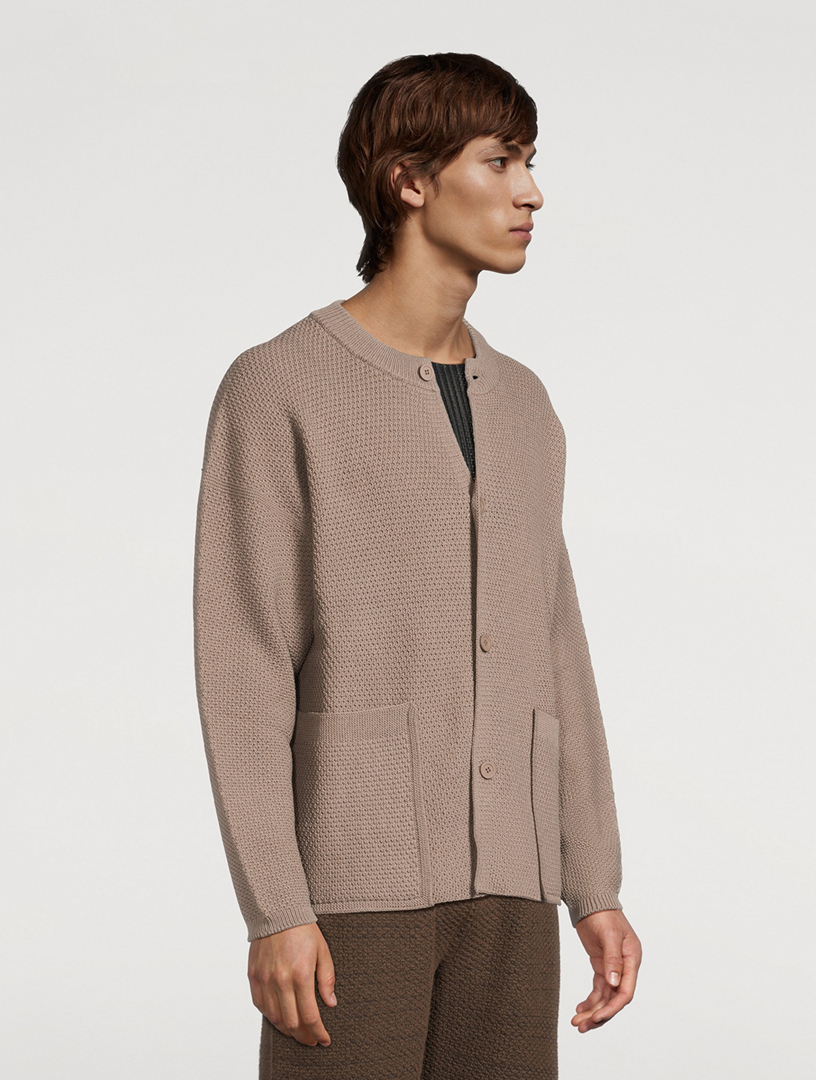 HOMME PLISSÉ ISSEY MIYAKE Rustic Knit Cardigan | Holt Renfrew