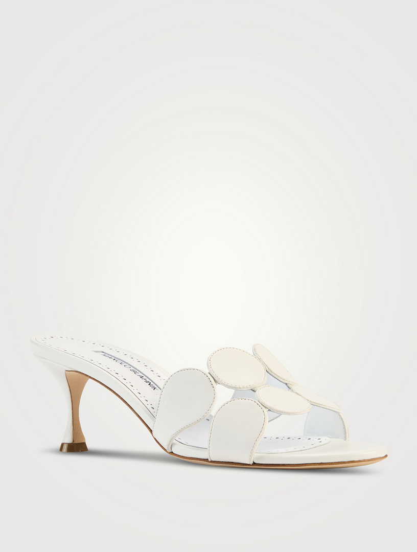 MANOLO BLAHNIK Haribalmu Metallic Leather Mules | Holt Renfrew