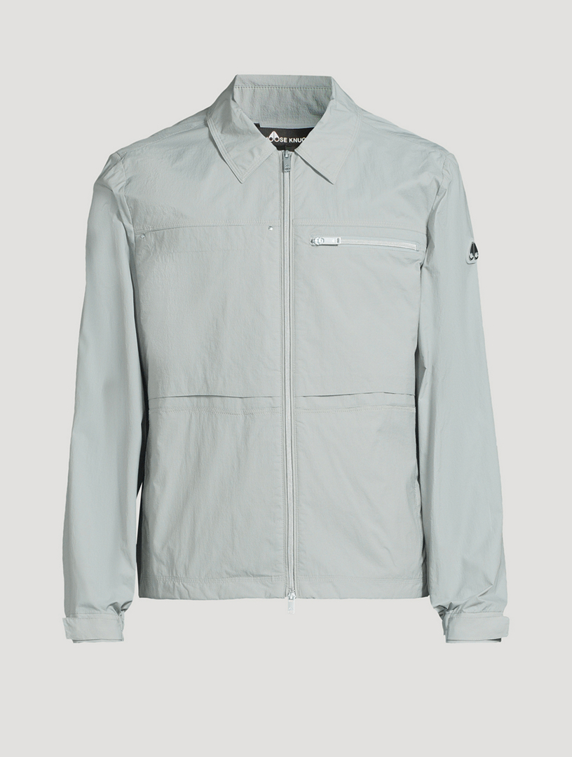 FRAME Seersucker Zip Jacket | Holt Renfrew