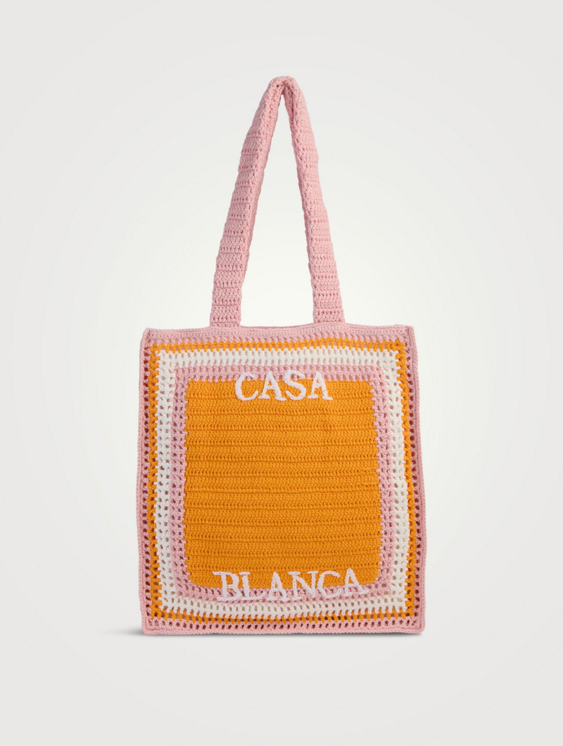 Sac fourre-tout crocheté à rayures