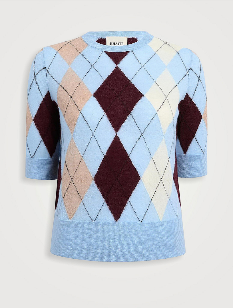 Anders Cashmere And Mohair Argyle Top