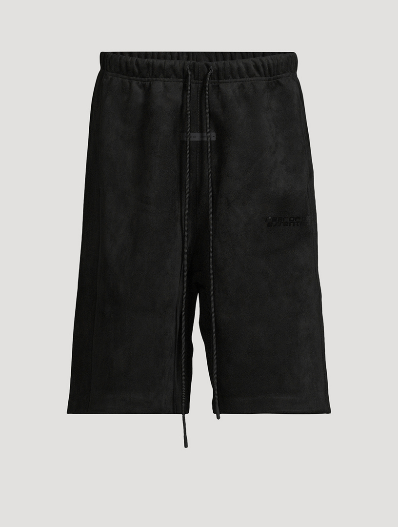FEAR OF GOD ESSENTIALS Suede Fleece Relaxed Shorts | Holt Renfrew
