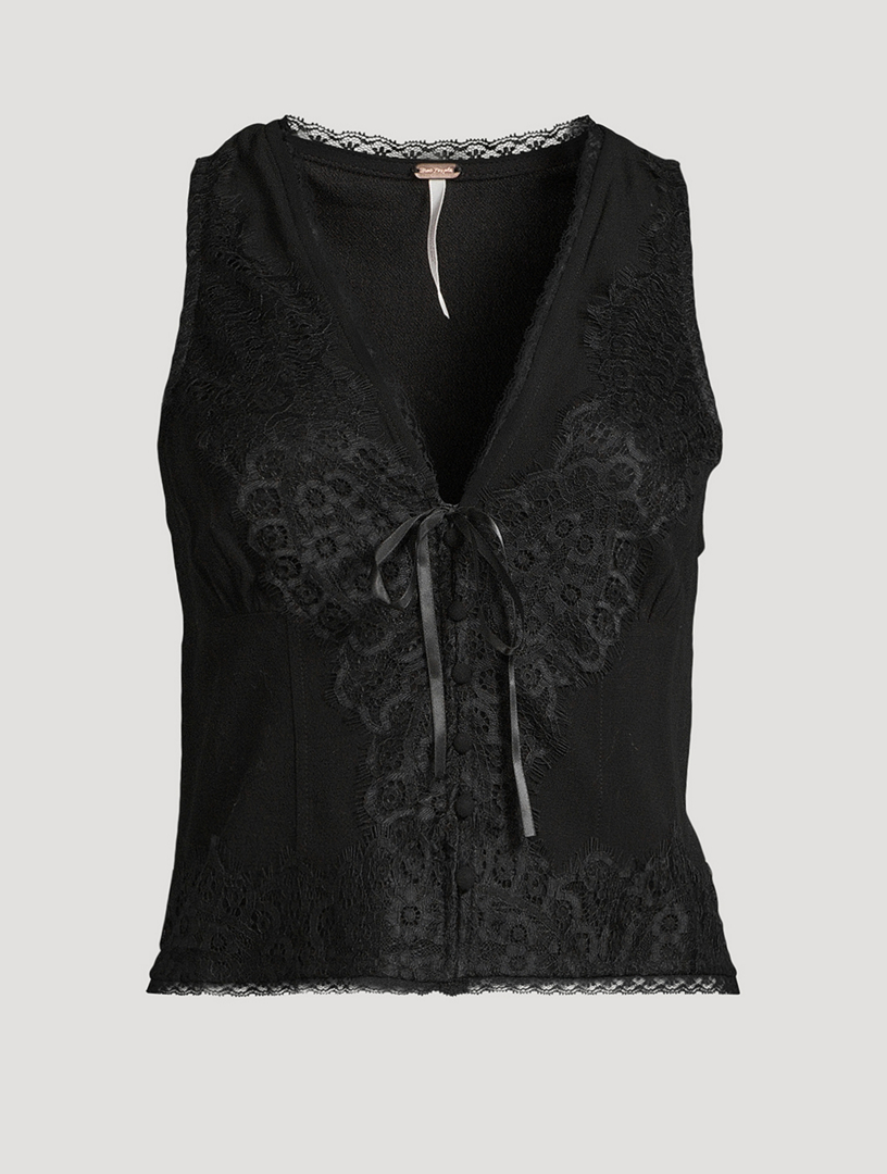 FREE PEOPLE Jaida Lace Vest | Holt Renfrew