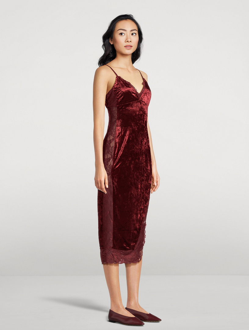 FREE PEOPLE Raise A Toast Velvet Slip Dress