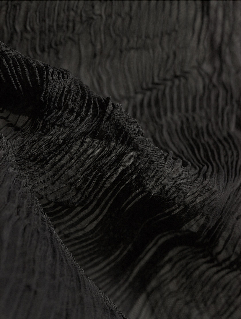 ISSEY MIYAKE Chiffon Twist Long Sleeve Top | Holt Renfrew