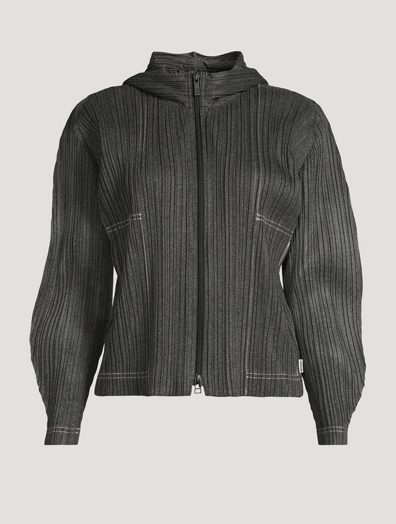 PLEATS PLEASE ISSEY MIYAKE Cotton Denim Jacket | Holt Renfrew