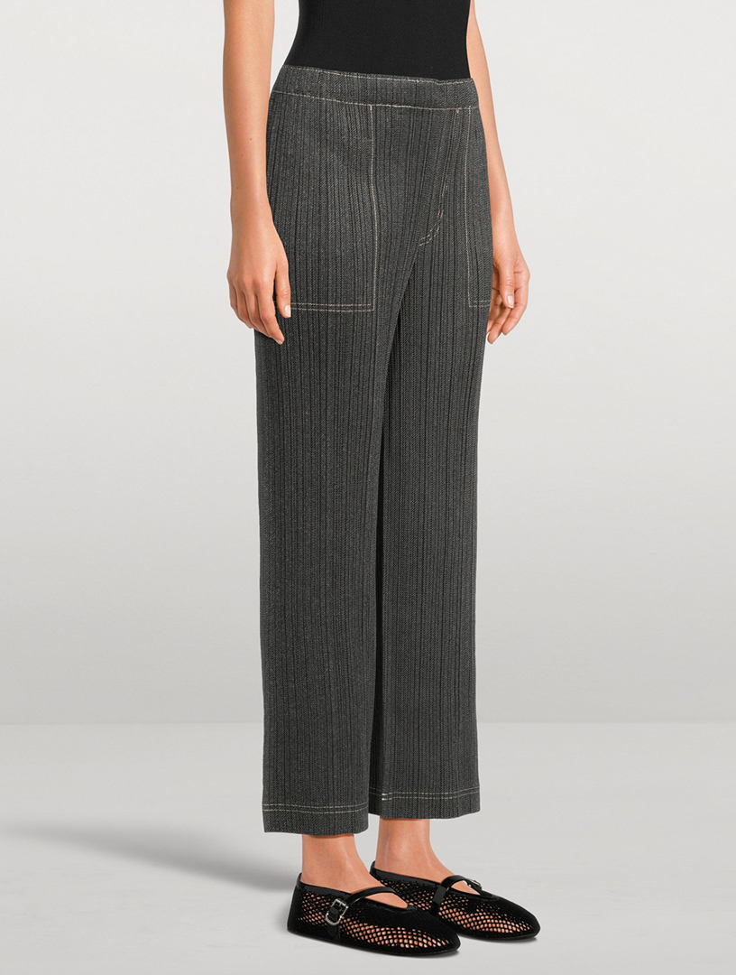 PLEATS PLEASE ISSEY MIYAKE Cotton Denim Pants | Holt Renfrew