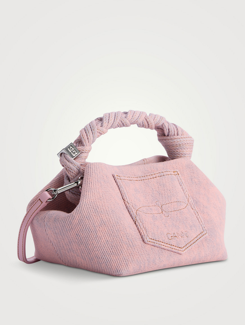 GANNI Small Bou Denim Top Handle Bag | Holt Renfrew
