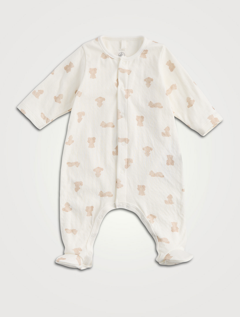Combinaison pyjama bébé en coton à imprimé oursons