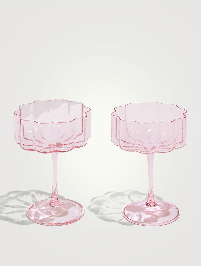 Two-Piece Wave Coupe Glasses