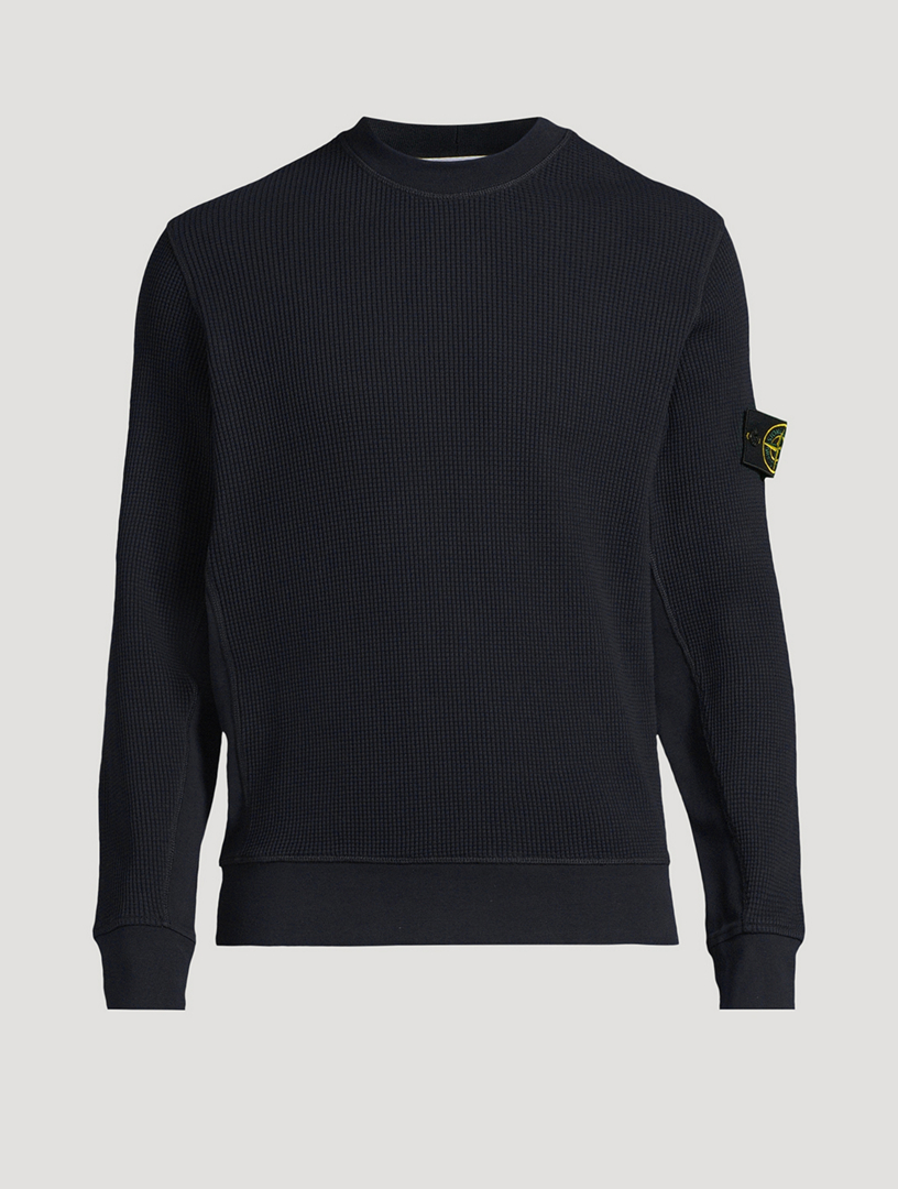 STONE ISLAND Waffle-Knit Crewneck Sweater | Holt Renfrew