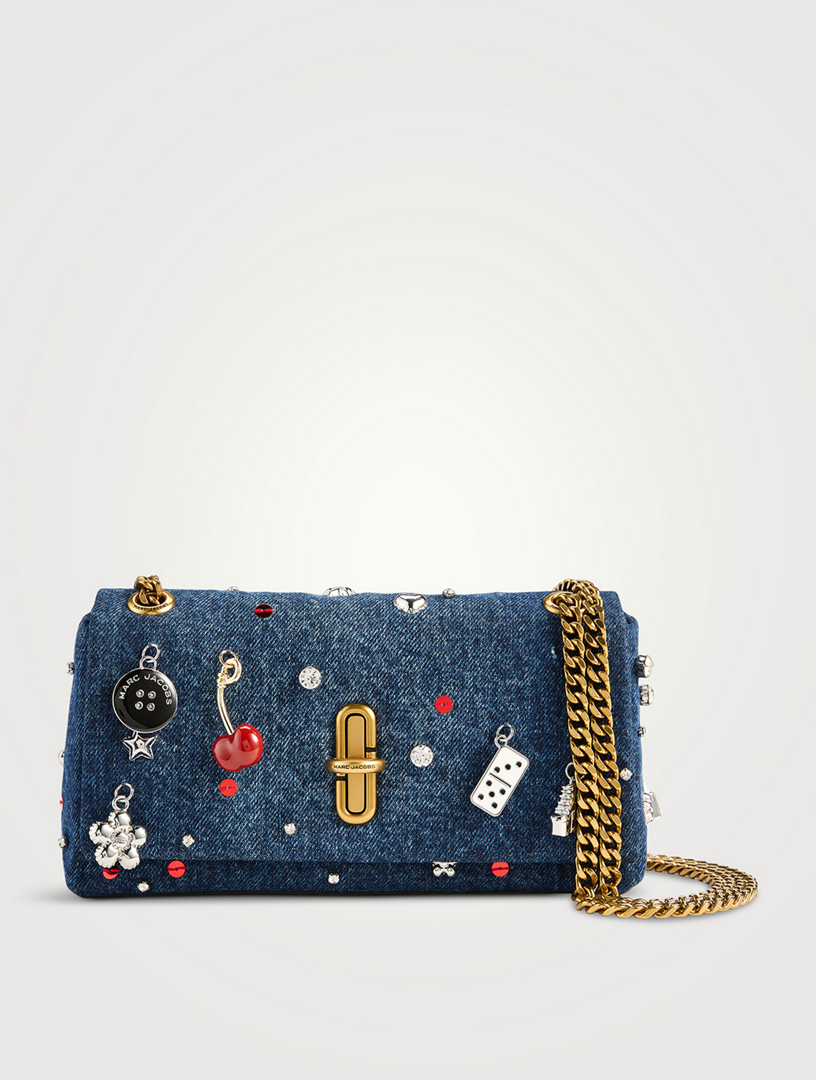 Sac The Trinket Charm Dual en denim avec chaîne, mini
