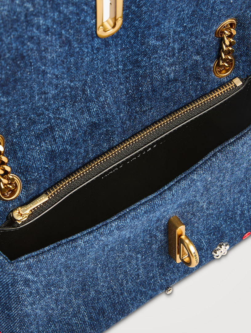 MARC JACOBS The Mini Trinket Charm Dual Chain Denim Bag | Holt Renfrew