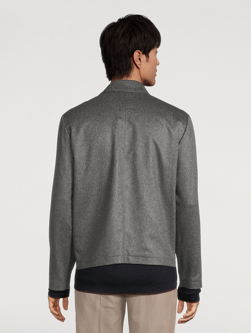 JACK VICTOR Harrington Cashmere Zip Jacket | Holt Renfrew