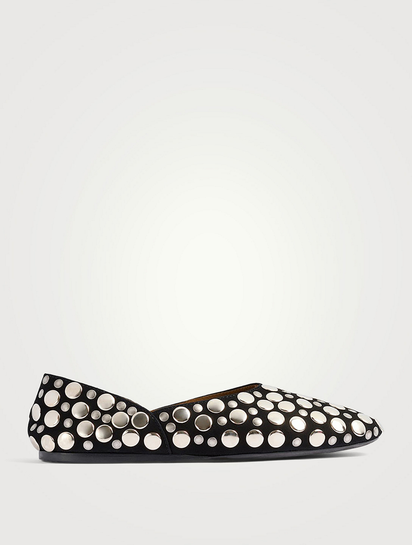 Jane Studded Leather Flats