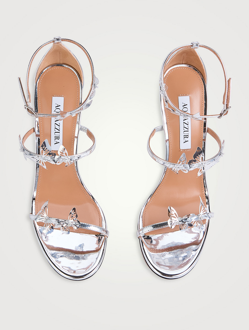 AQUAZZURA Papillon Sauvage Metallic Sandals | Holt Renfrew
