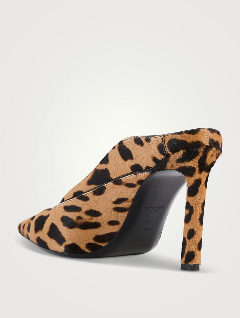 GIVENCHY Spiky Calf Hair Mules In Leopard Print | Holt Renfrew