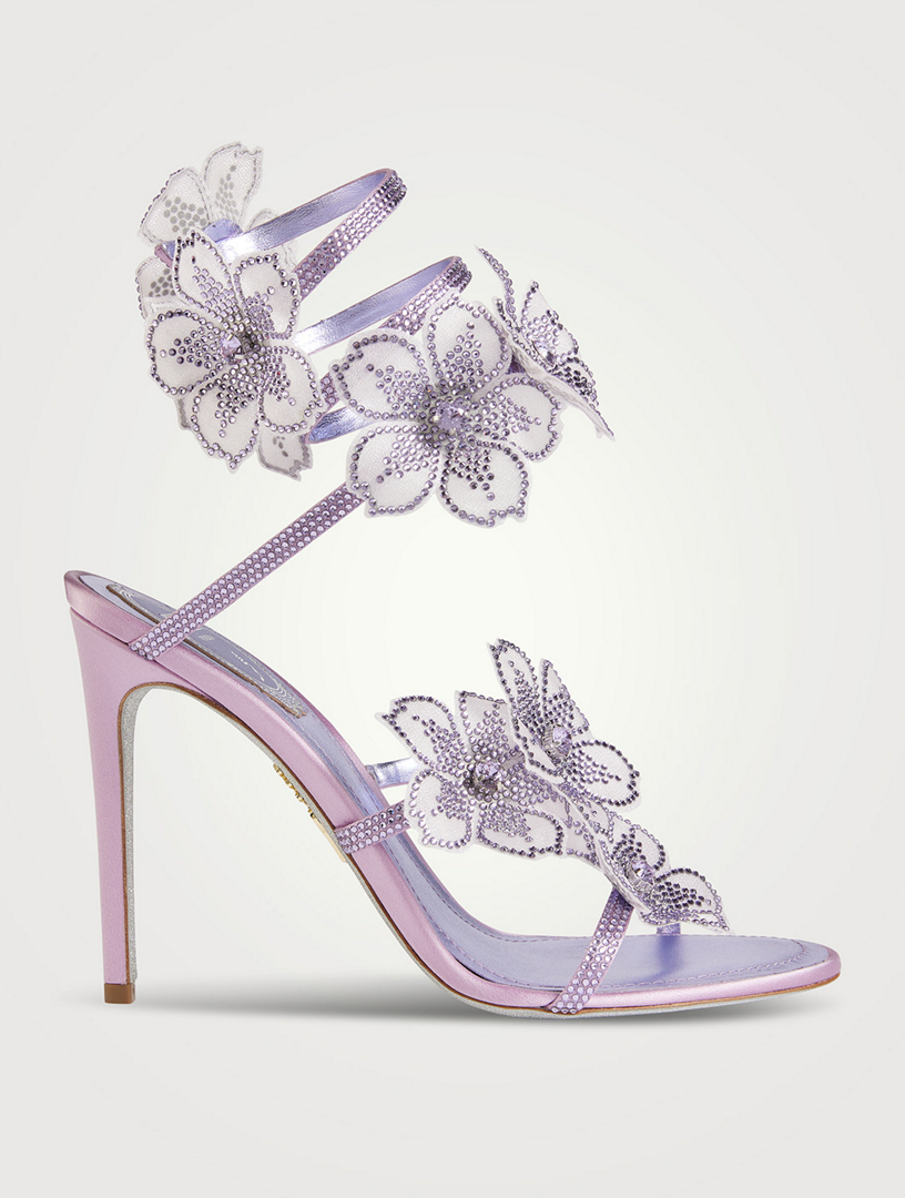 Floriane Crystal Satin Sandals