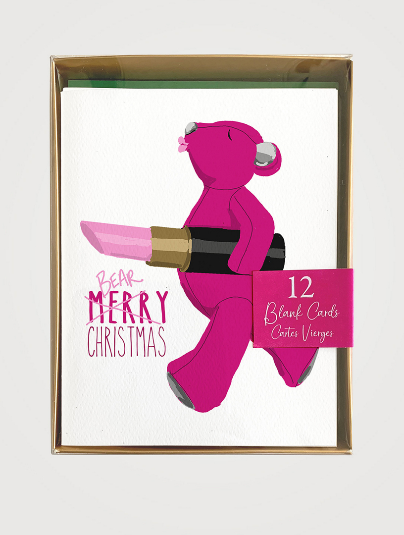 Lot de 12 cartes de vÅ“ux vierges Berry Holiday