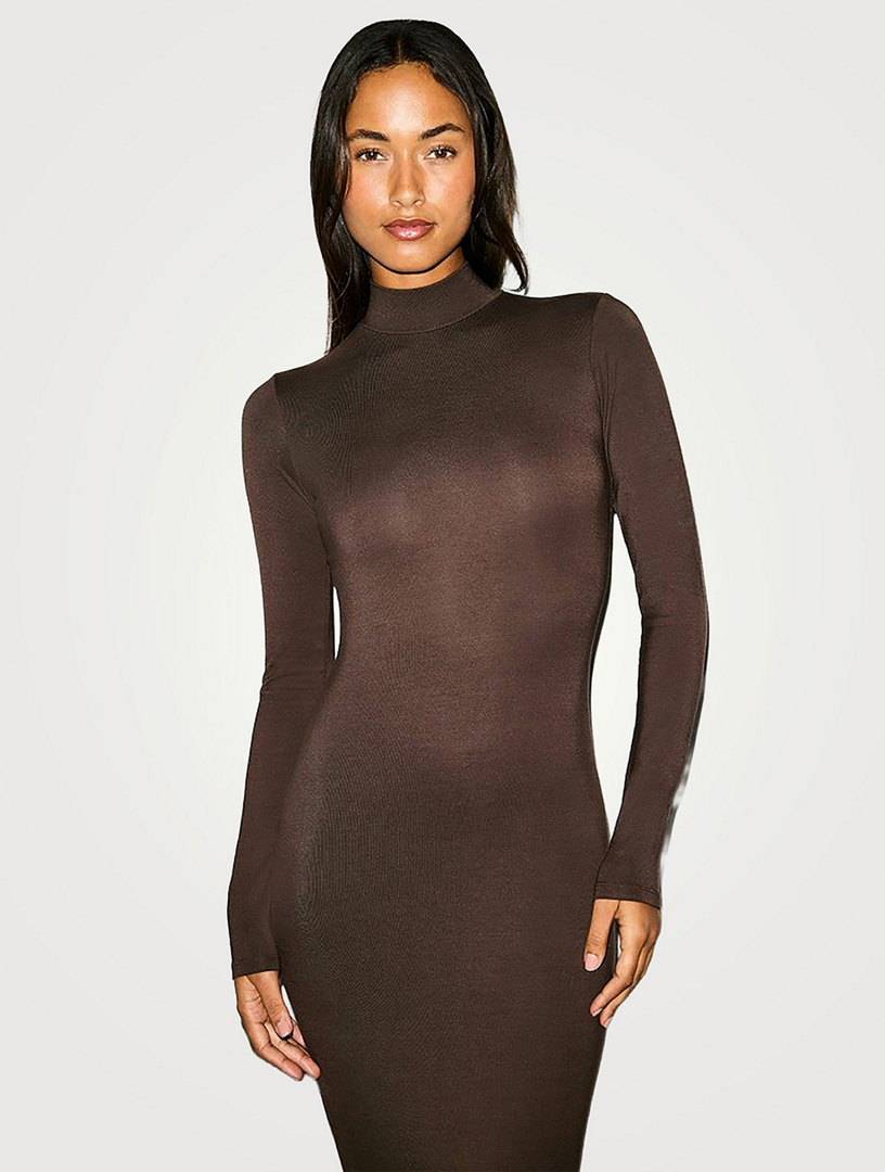 SKIMS Smooth Layers Turtleneck Maxi Dress | Holt Renfrew