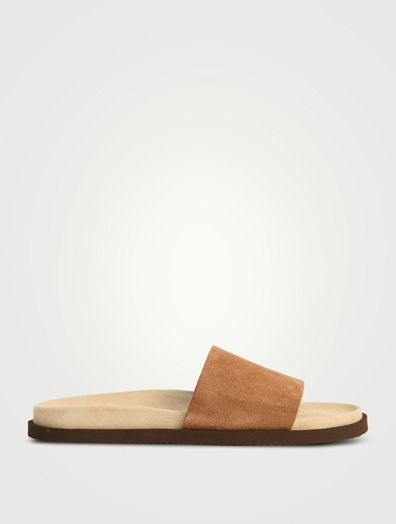 Suede Slide Sandals
