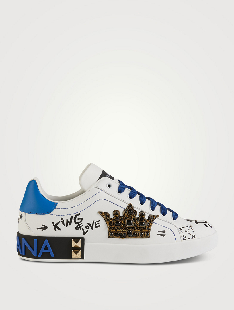 DOLCE & GABBANA Portofino Leather Sneakers | Holt Renfrew