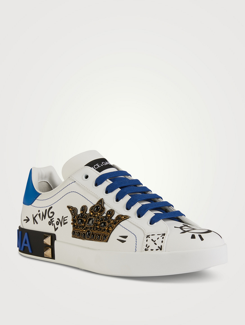 DOLCE & GABBANA Portofino Leather Sneakers | Holt Renfrew