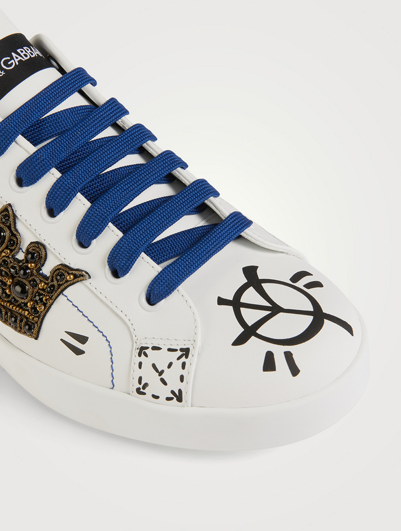 DOLCE & GABBANA Portofino Leather Sneakers | Holt Renfrew