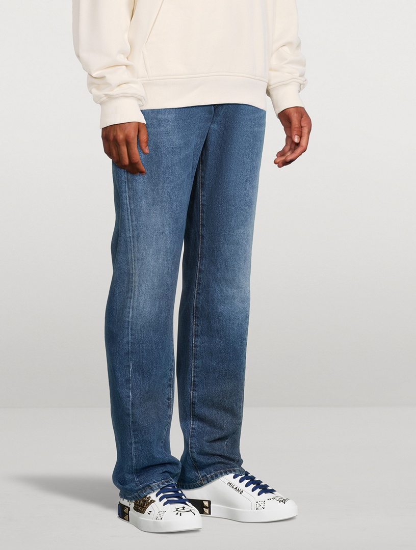 DOLCE & GABBANA Portofino Leather Sneakers | Holt Renfrew