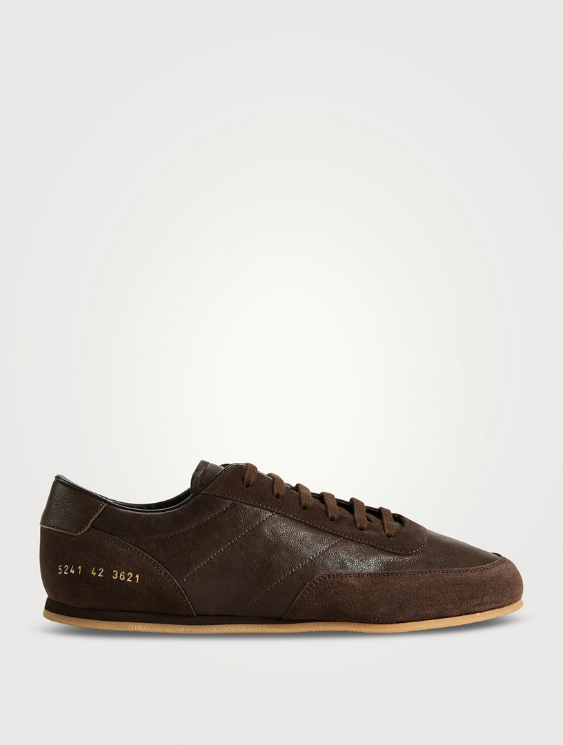 Minimal Runner Leather And Suede Sneakers
