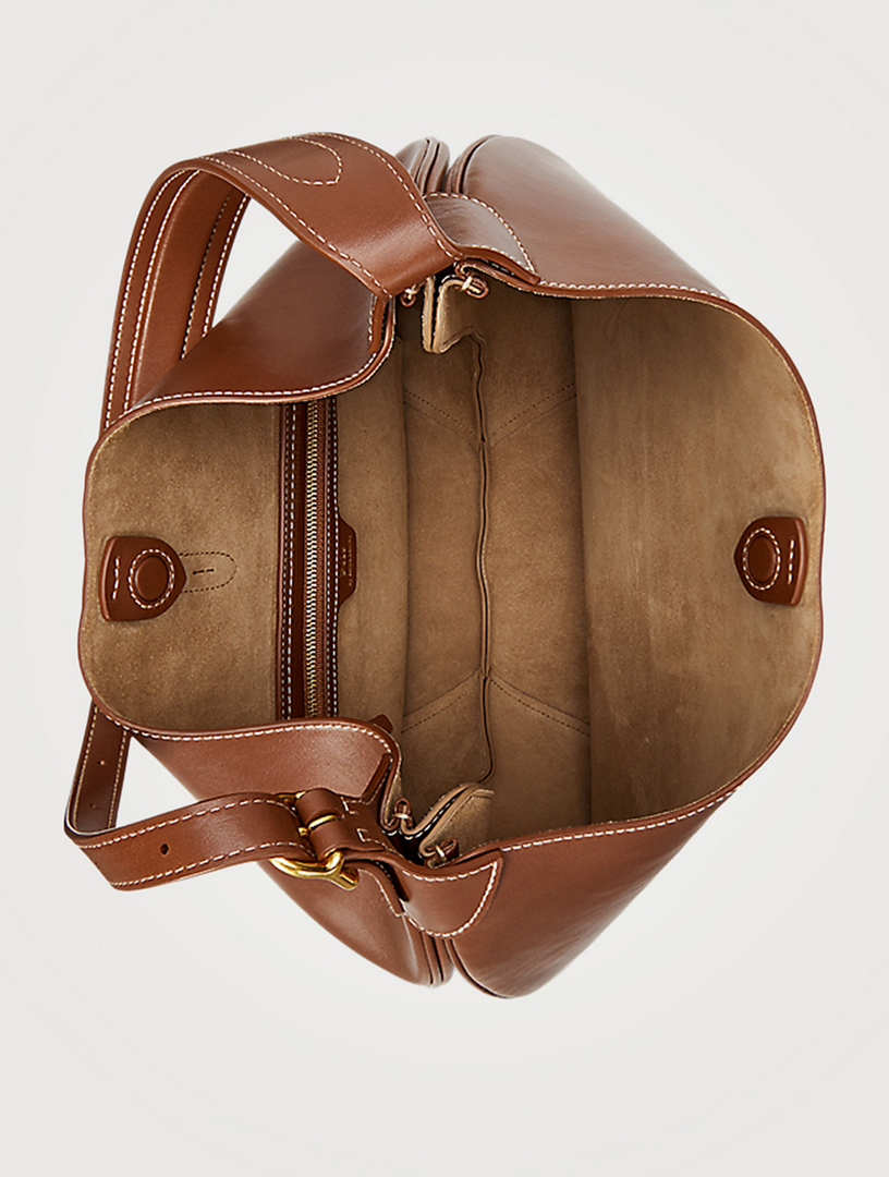POLO RALPH LAUREN Large Polo ID Leather Shoulder Bag | Holt Renfrew